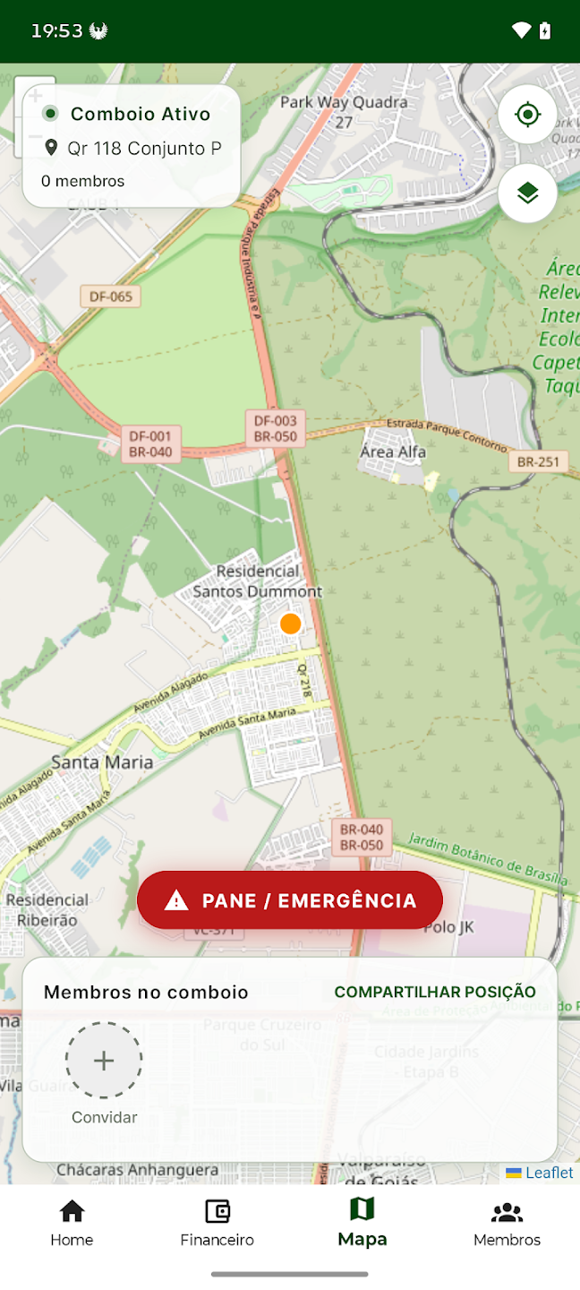 Mapa ao vivo